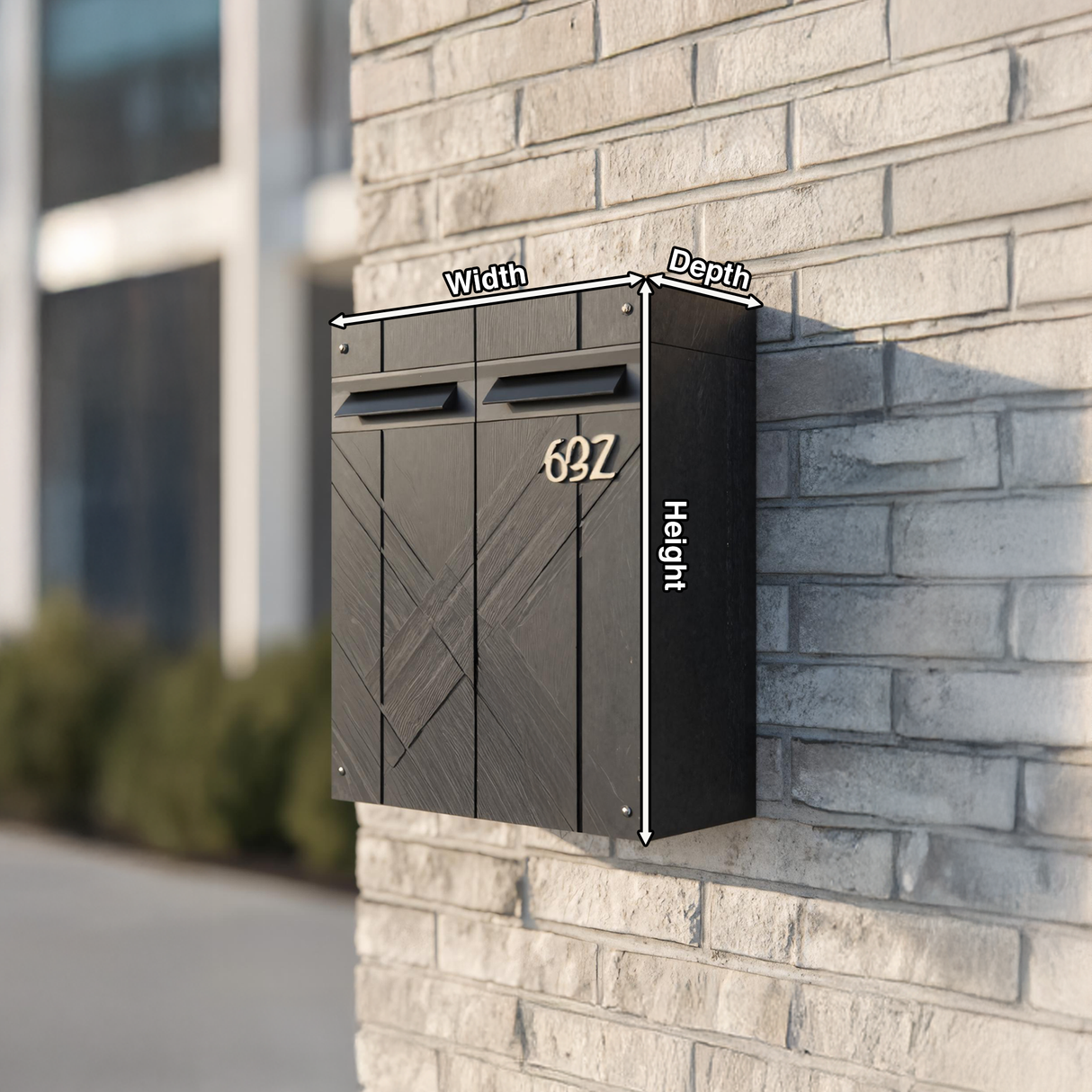 Modern Solid Wood Sculpture Mailbox For Outdoor Rustic Patio Design
