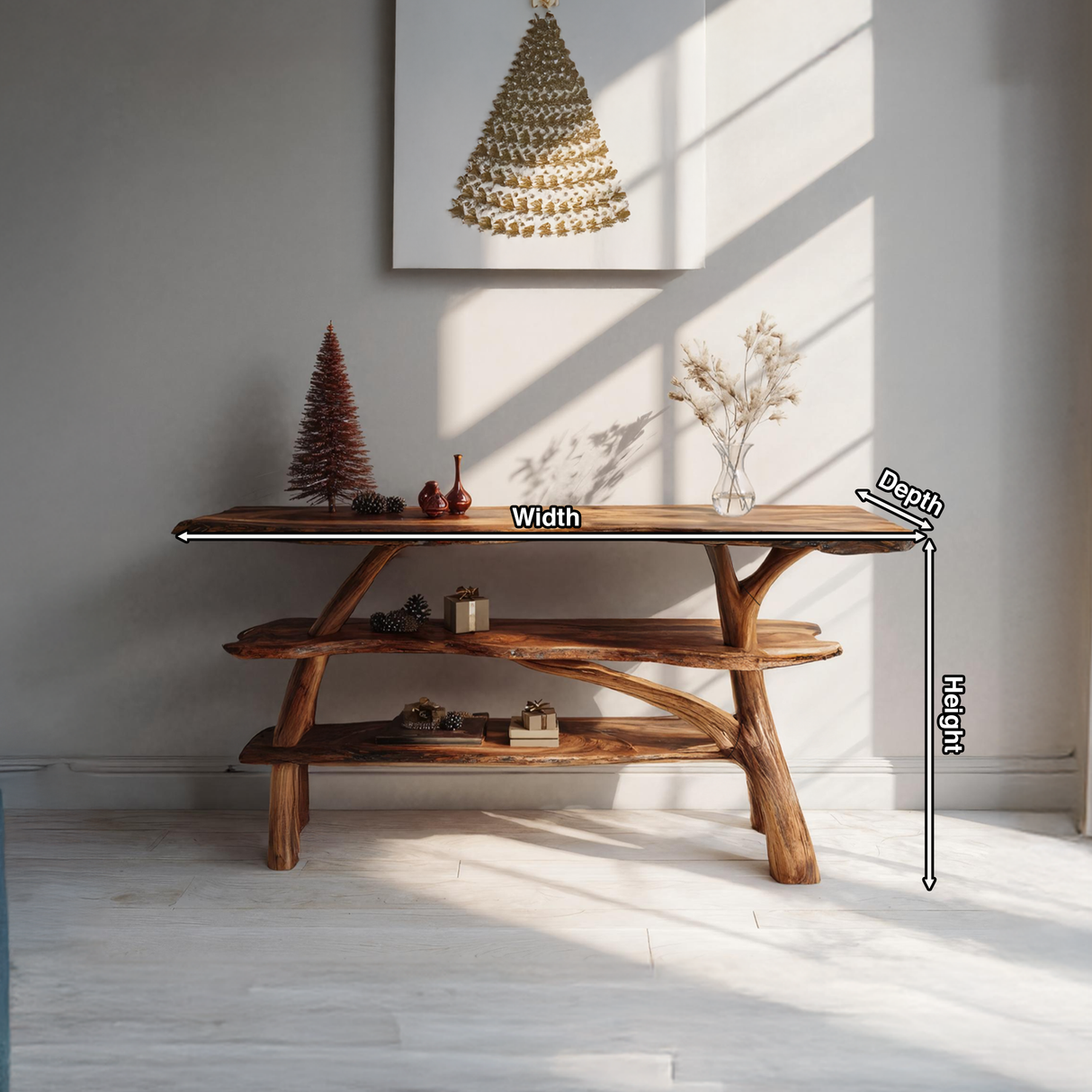 Modern Live Edge Entryway Table For Xmas Furniture Seasonal Living Room