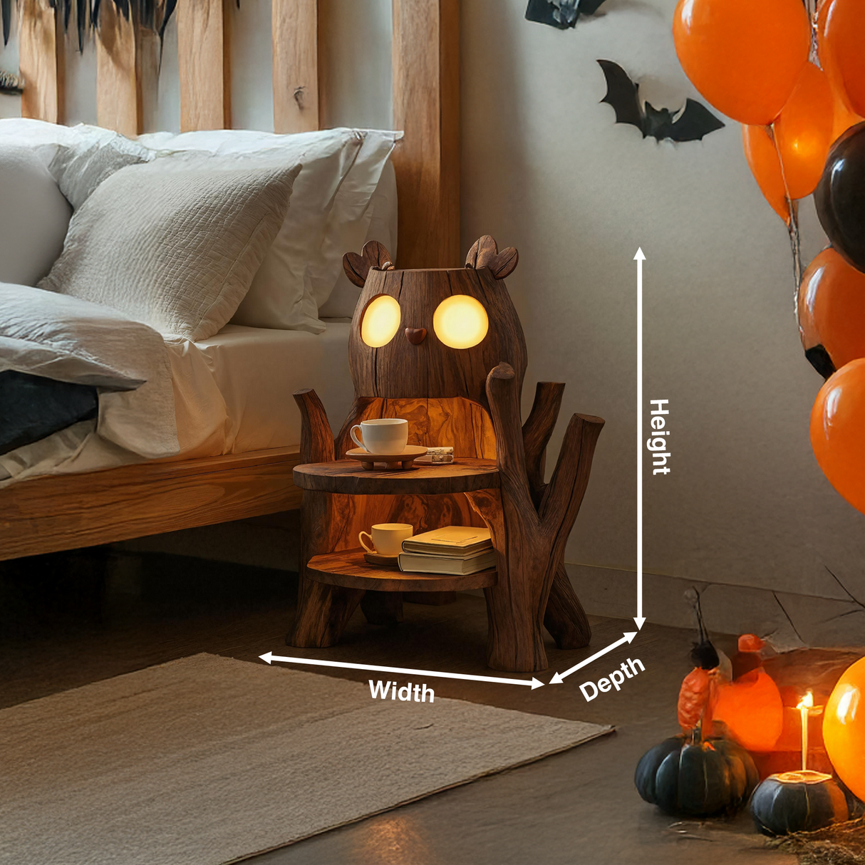 Farmhouse Nightstand With Drawer For Bedroom Decor