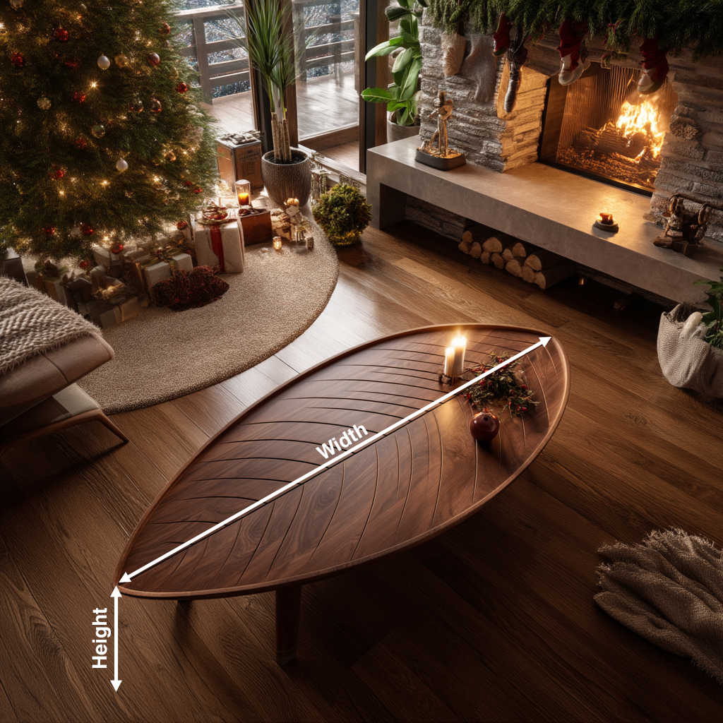 Farmhouse Wooden Coffee Table For Living Room Christmas Furniture