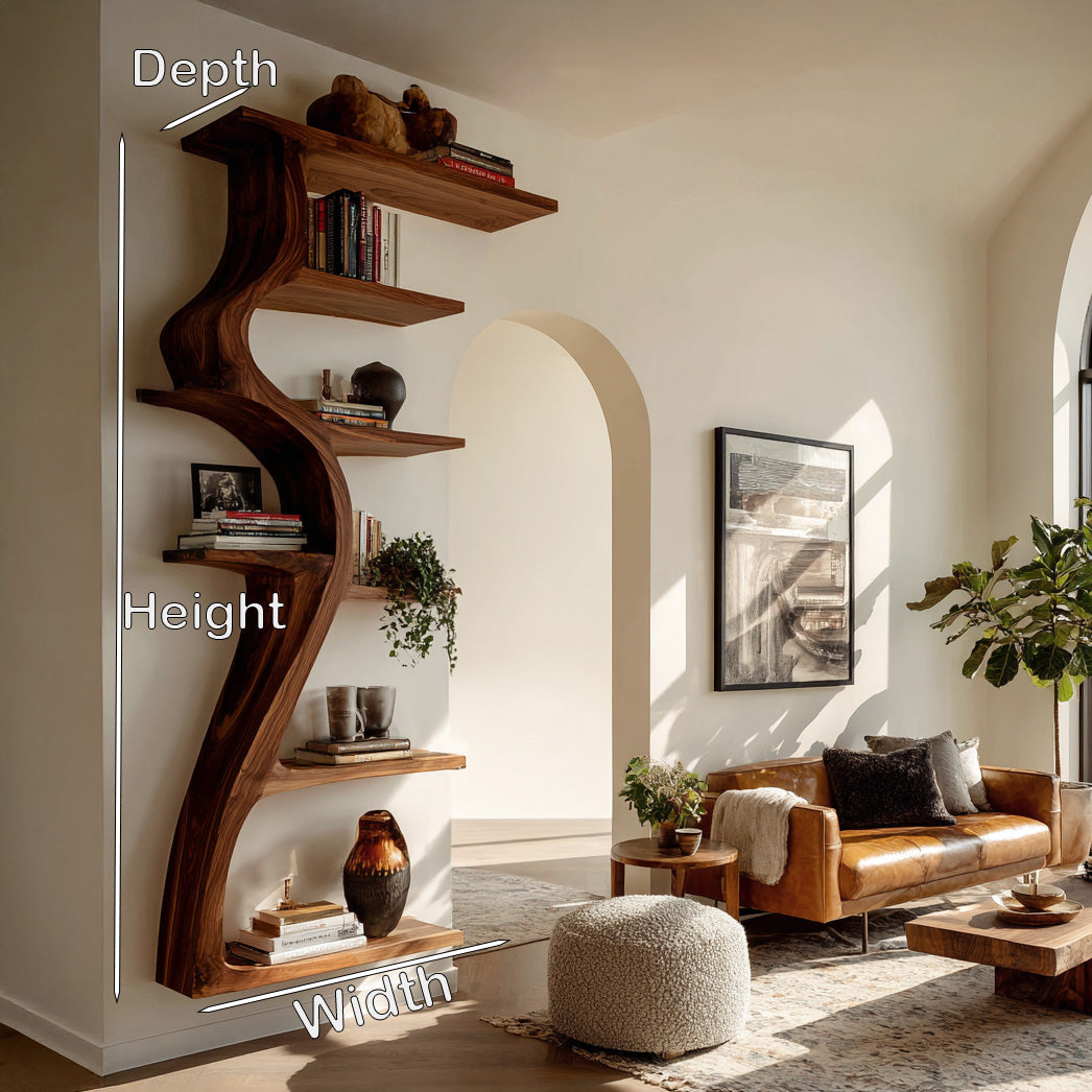 Modern Tree Wall Shelf With Branches For Living Room