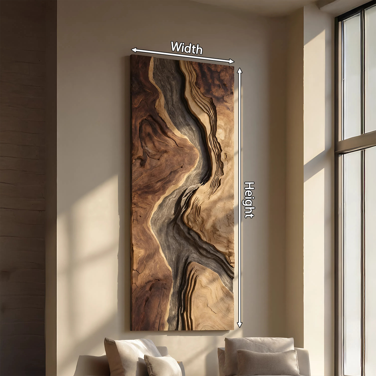 Handcrafted Wooden Wall Sculpture For Entryway Design
