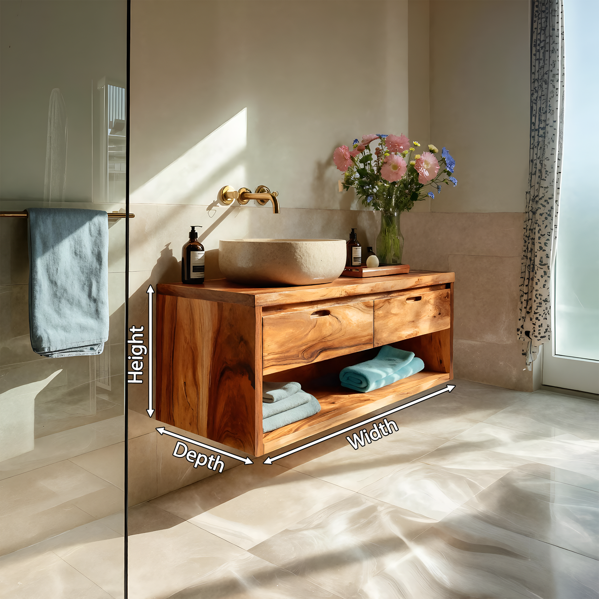 Handcrafted Bathroom Vanity Cabinet For Bathroom Furniture