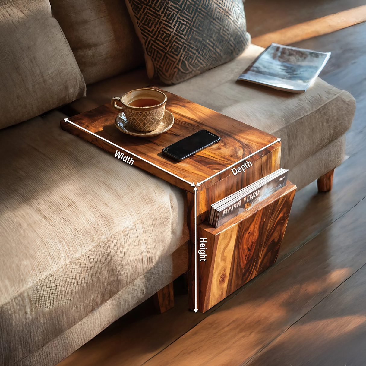 Modern Wooden Armrest For Cozy Living Room Style