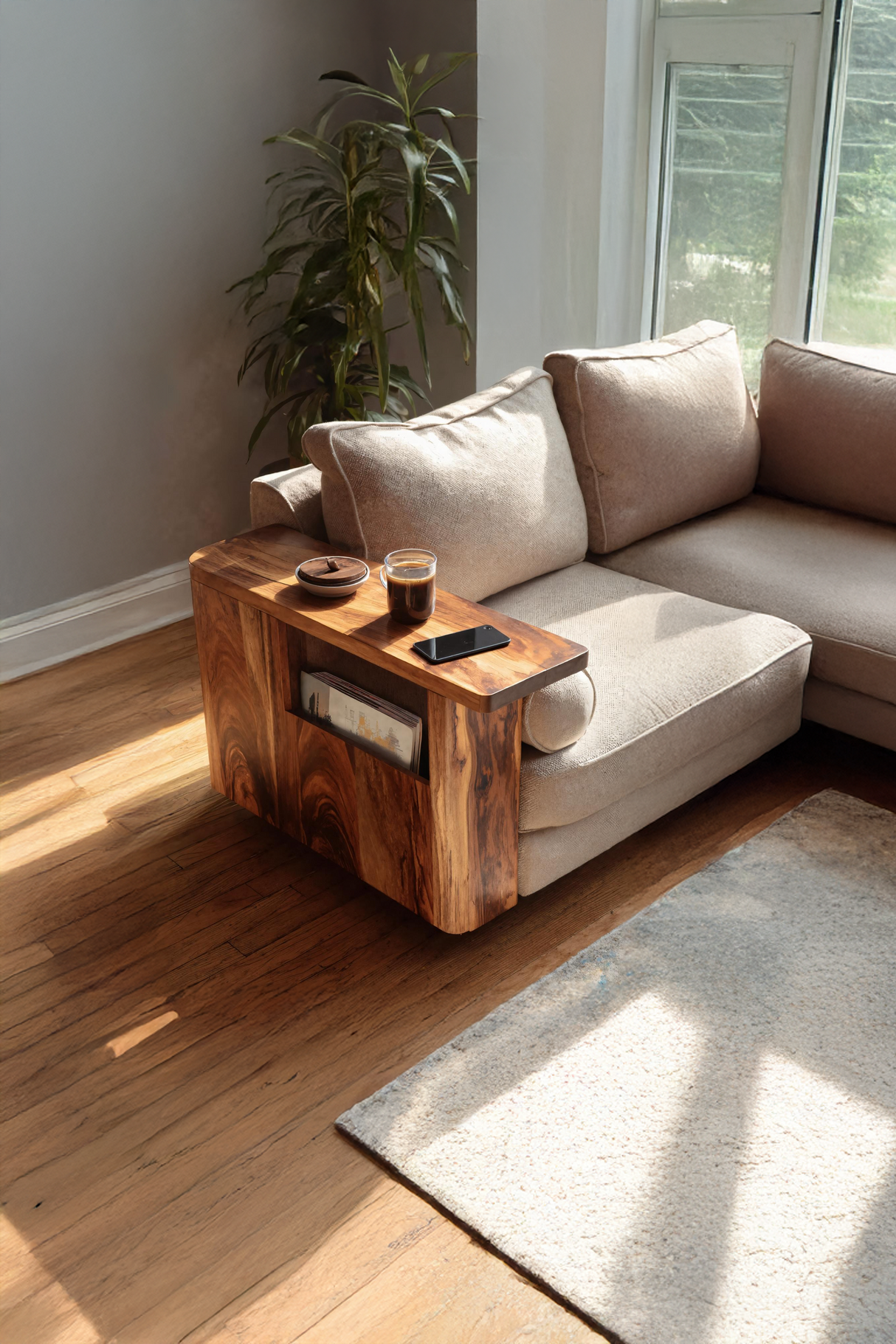 Modern Wooden Side Table For Cozy Living Room Design