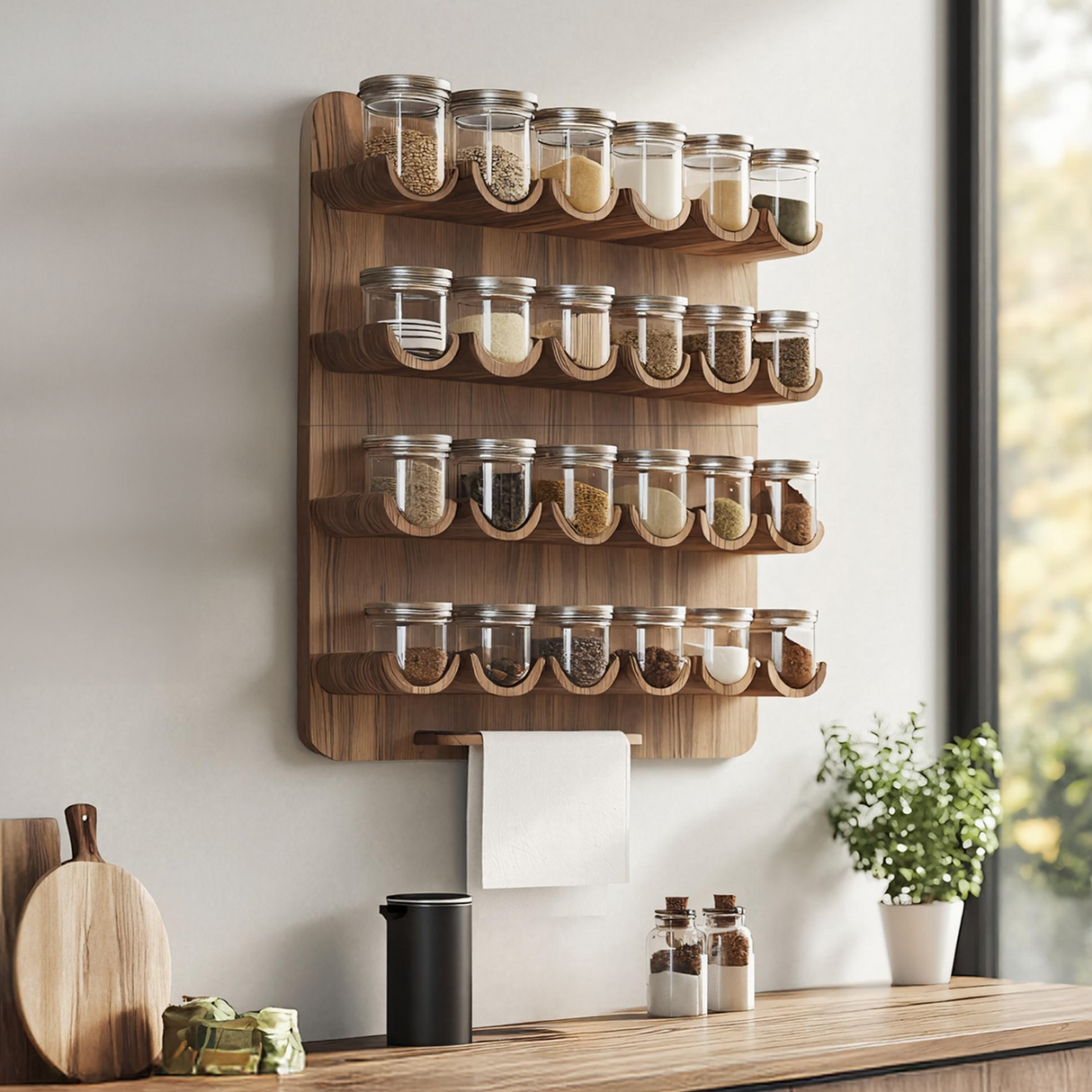 Mid Century Handmade Spice Storage For Kitchen Decor