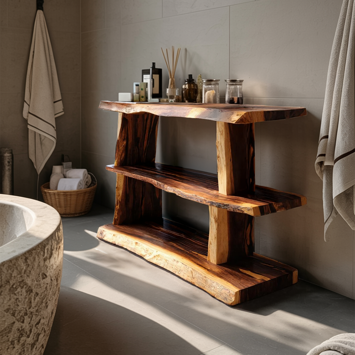 Modern Large Display Shelf For Living Room Storage And Furniture Decor
