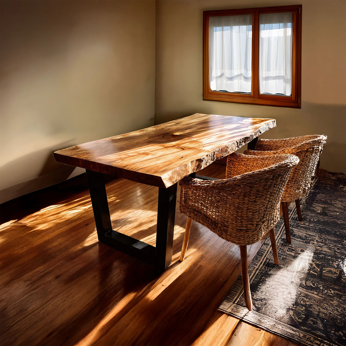 Furniture Decor Handcrafted Live Edge Dining Table Organic