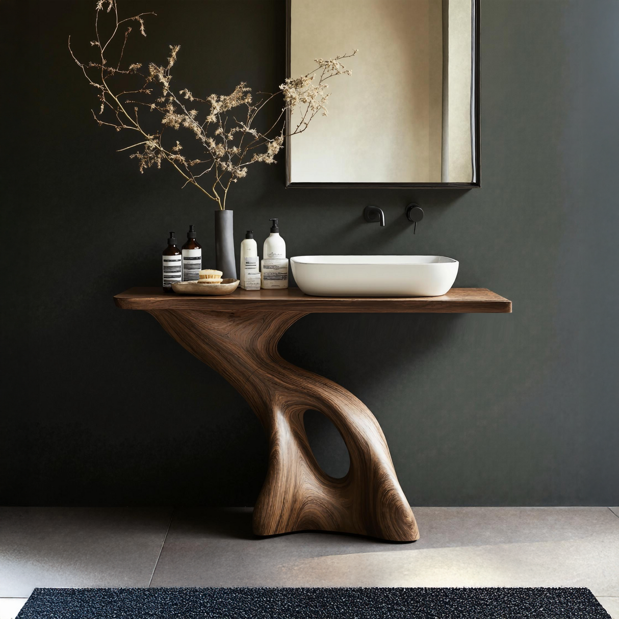 Rustic Solid Vanity For Vintage Bathroom Styling