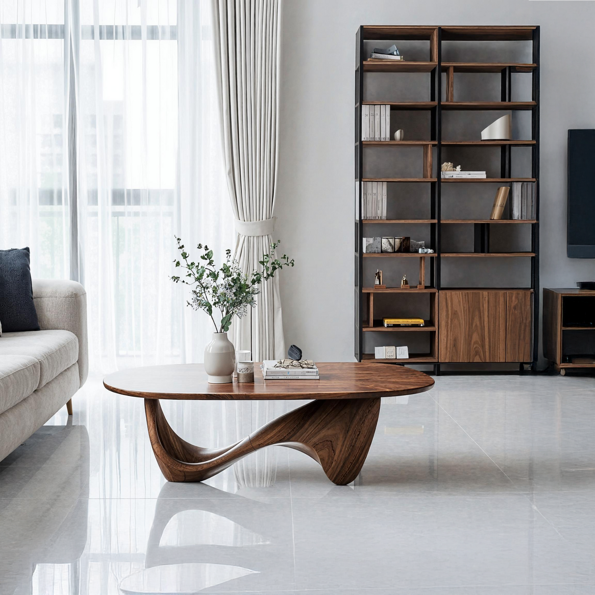 Rustic Solid Wood Table For Cozy Room Setup
