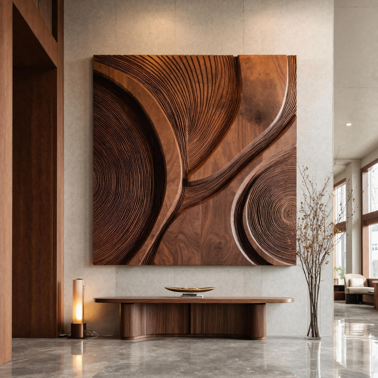 Modern Wall Art With Circular Pattern For Living Room