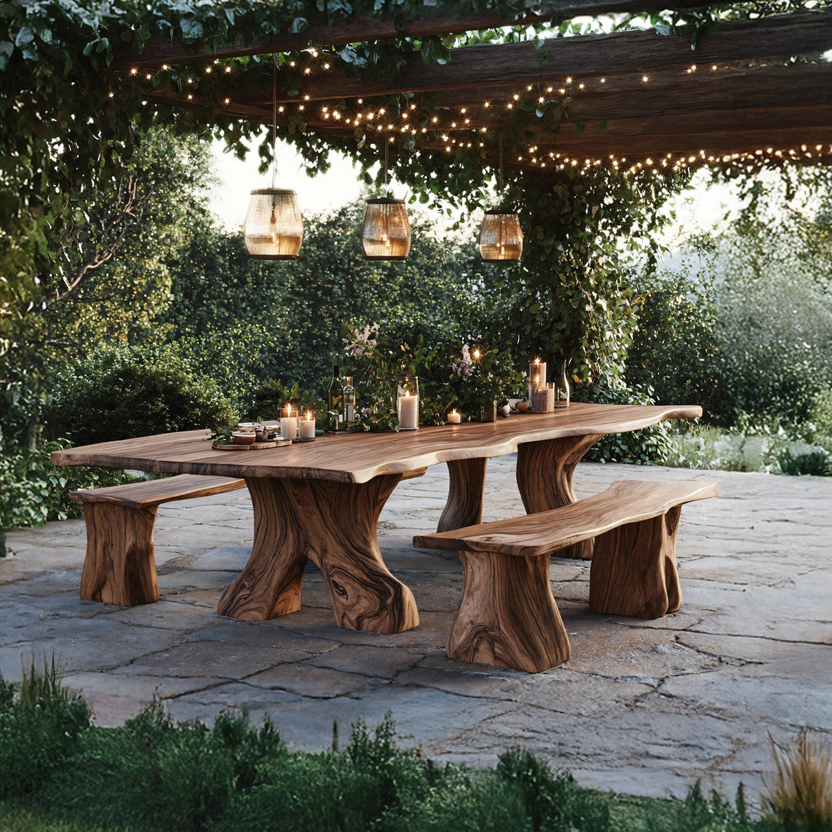 Farmhouse Wood Dining Table For Rustic Kitchen Decor
