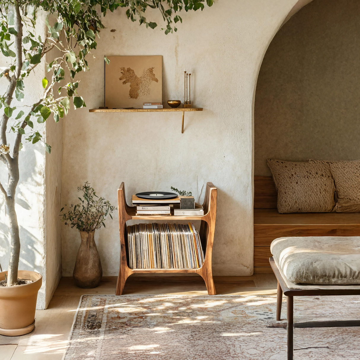 Farmhouse Wooden Media Console For Entryway Decor