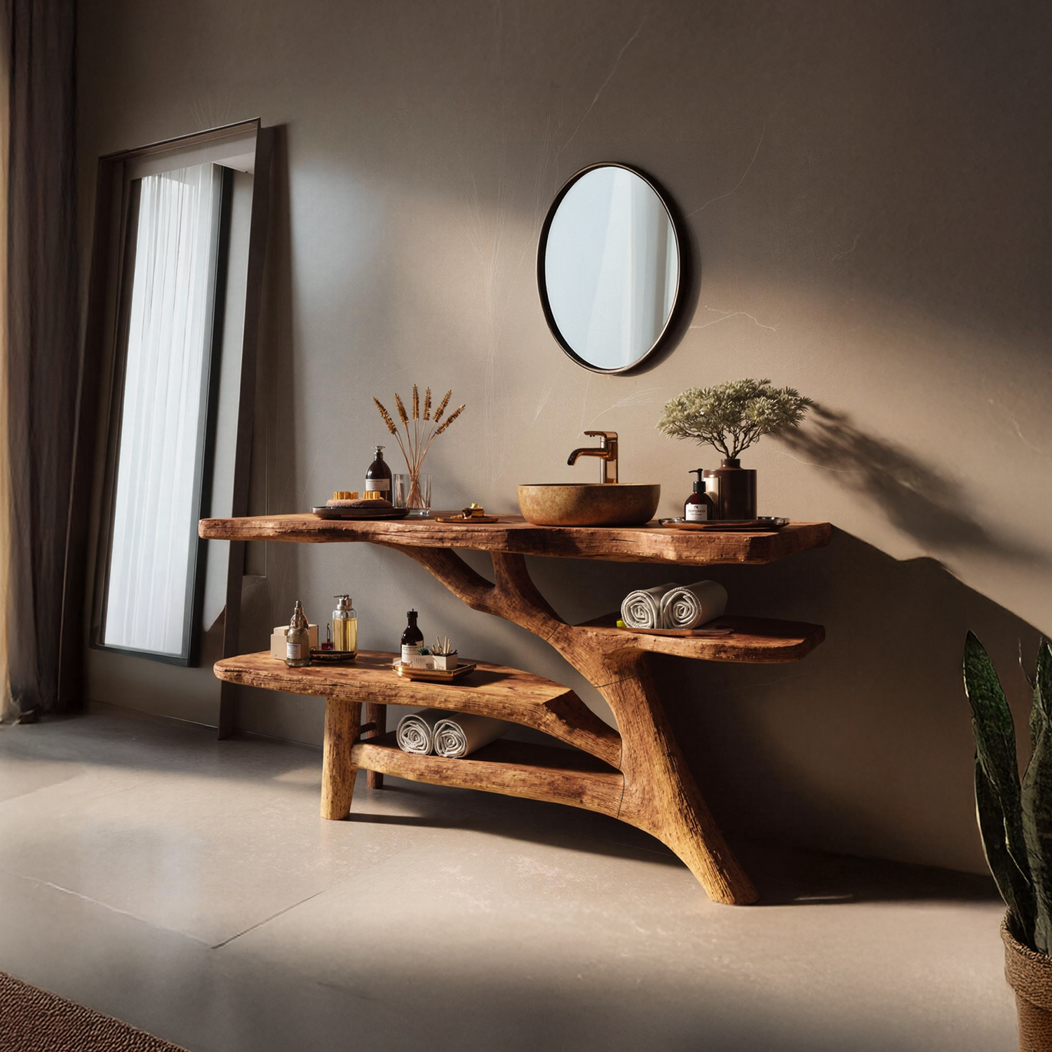 Modern Solid Wood Bathroom Vanity For Contemporary Bathroom Decoration