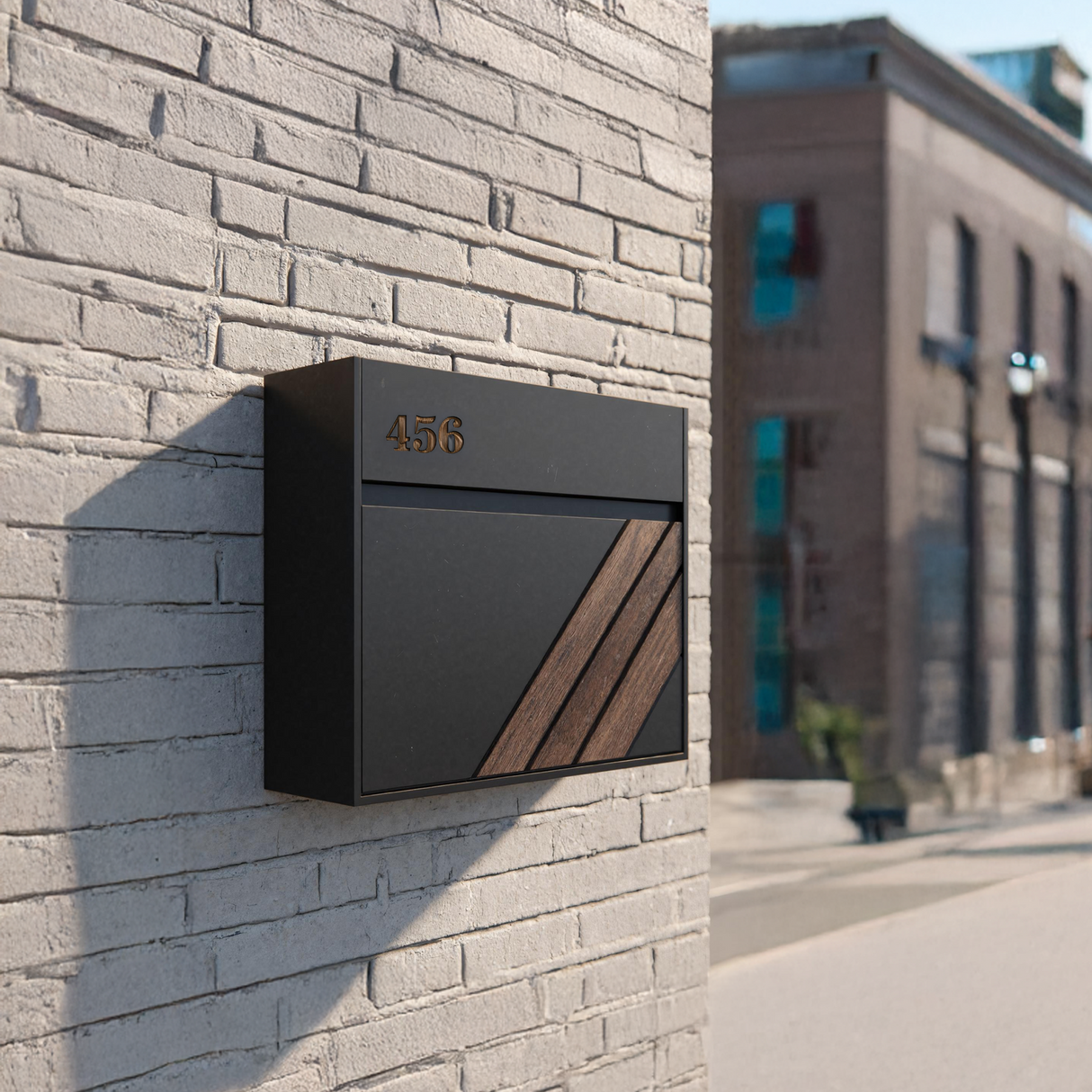 Modern Solid Wood Sculpture Mailbox For Patio Furniture Decoration