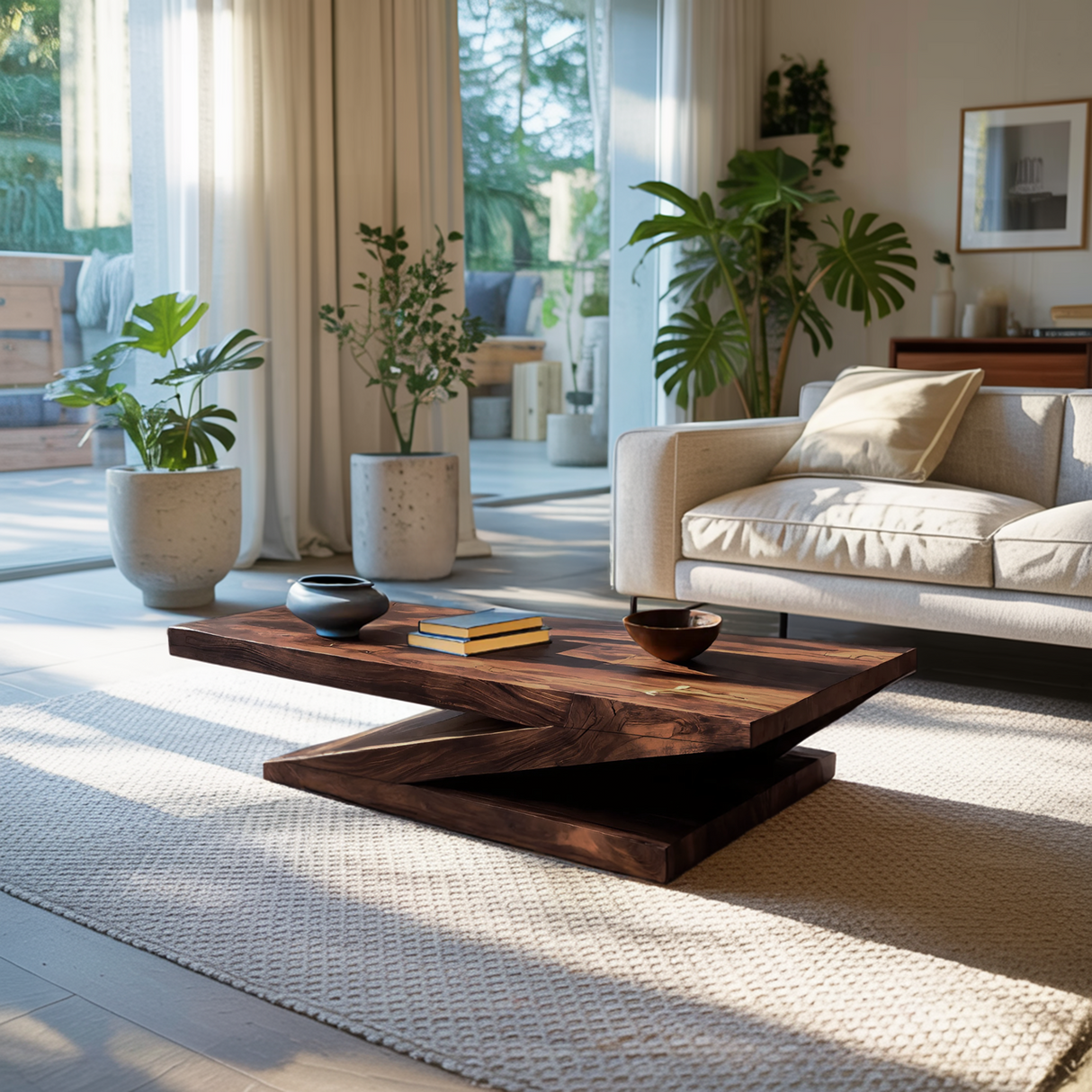 Handcrafted Coffee Table For Cozy Living Room Spaces