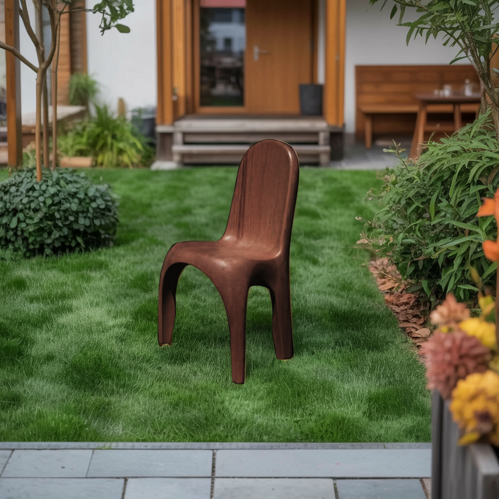 Modern Sculptural Chair With Minimalist Design For Living Room