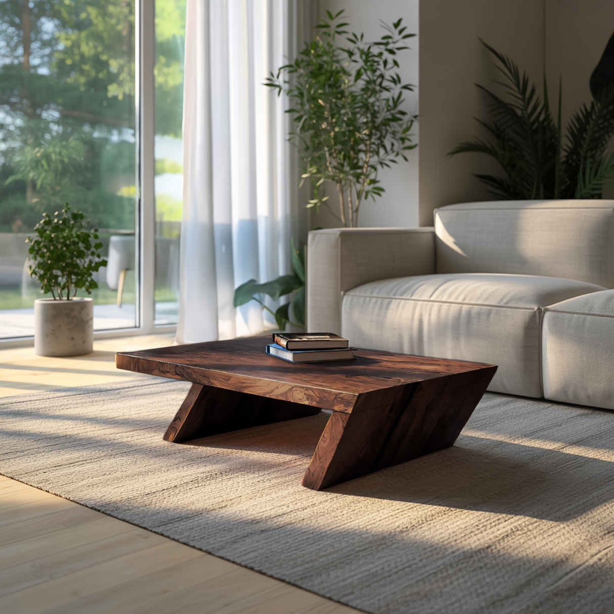 Unique Center Table With Rustic Charm For Living Room