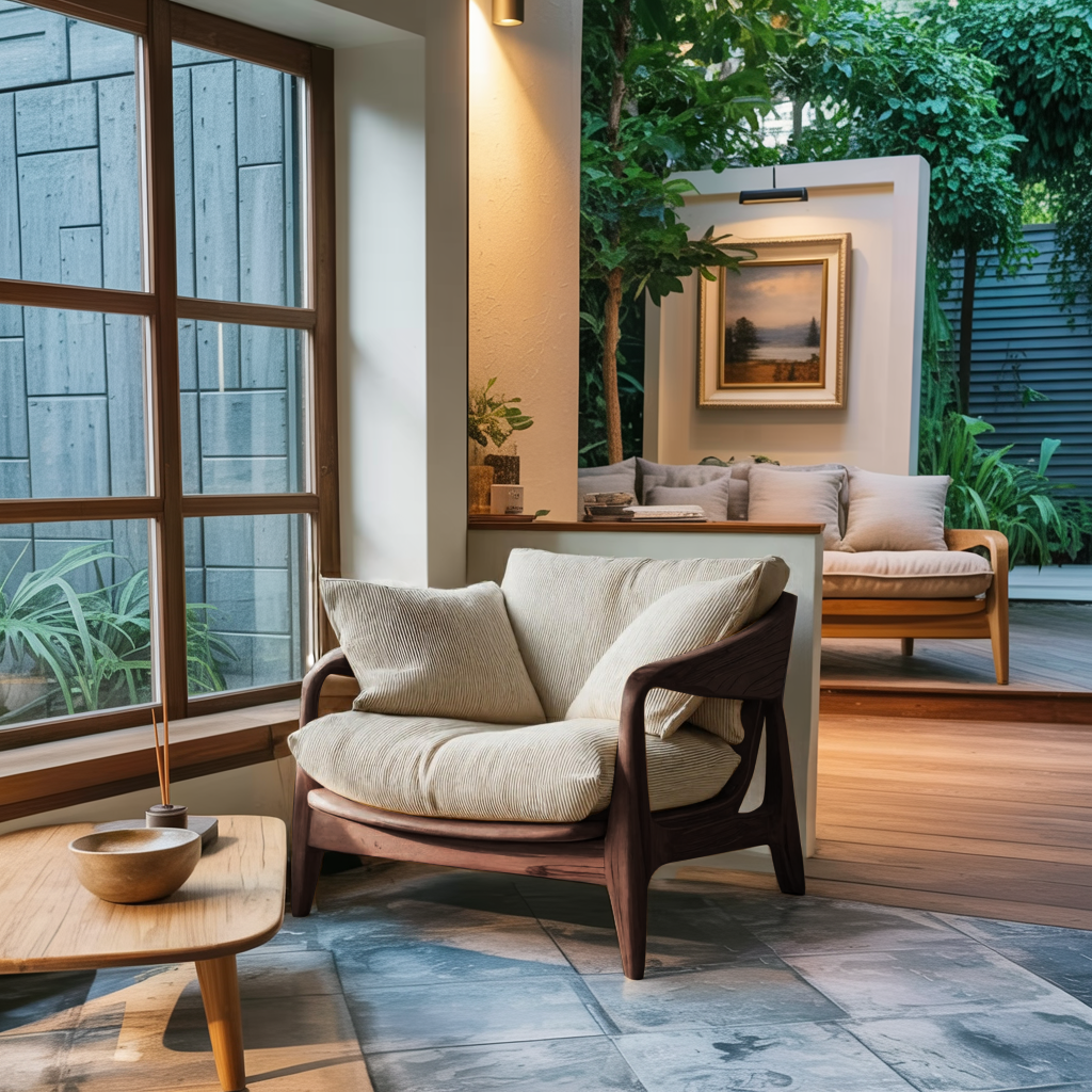 Modern Handcrafted Armchair For Living Room Or Reading Corner