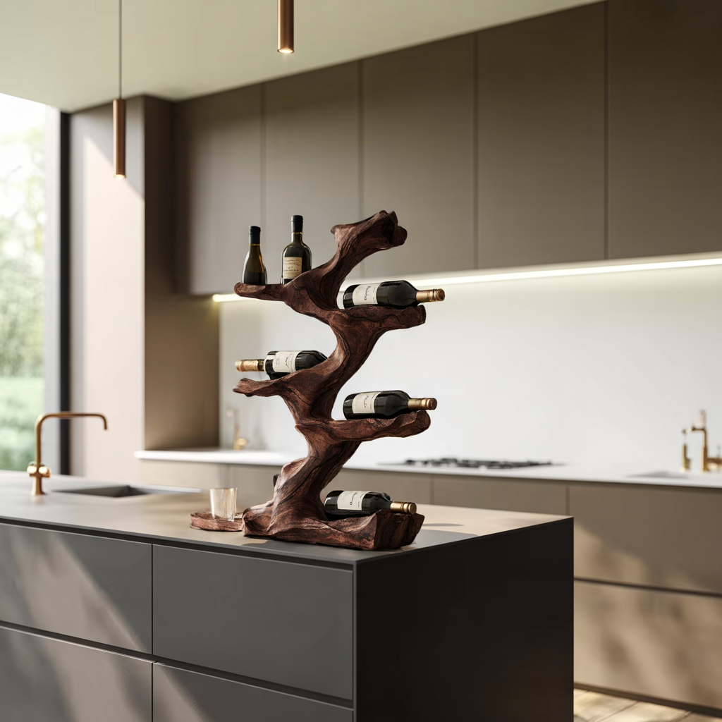 Rustic Wine Holder For Furniture Display Shelf Ideas