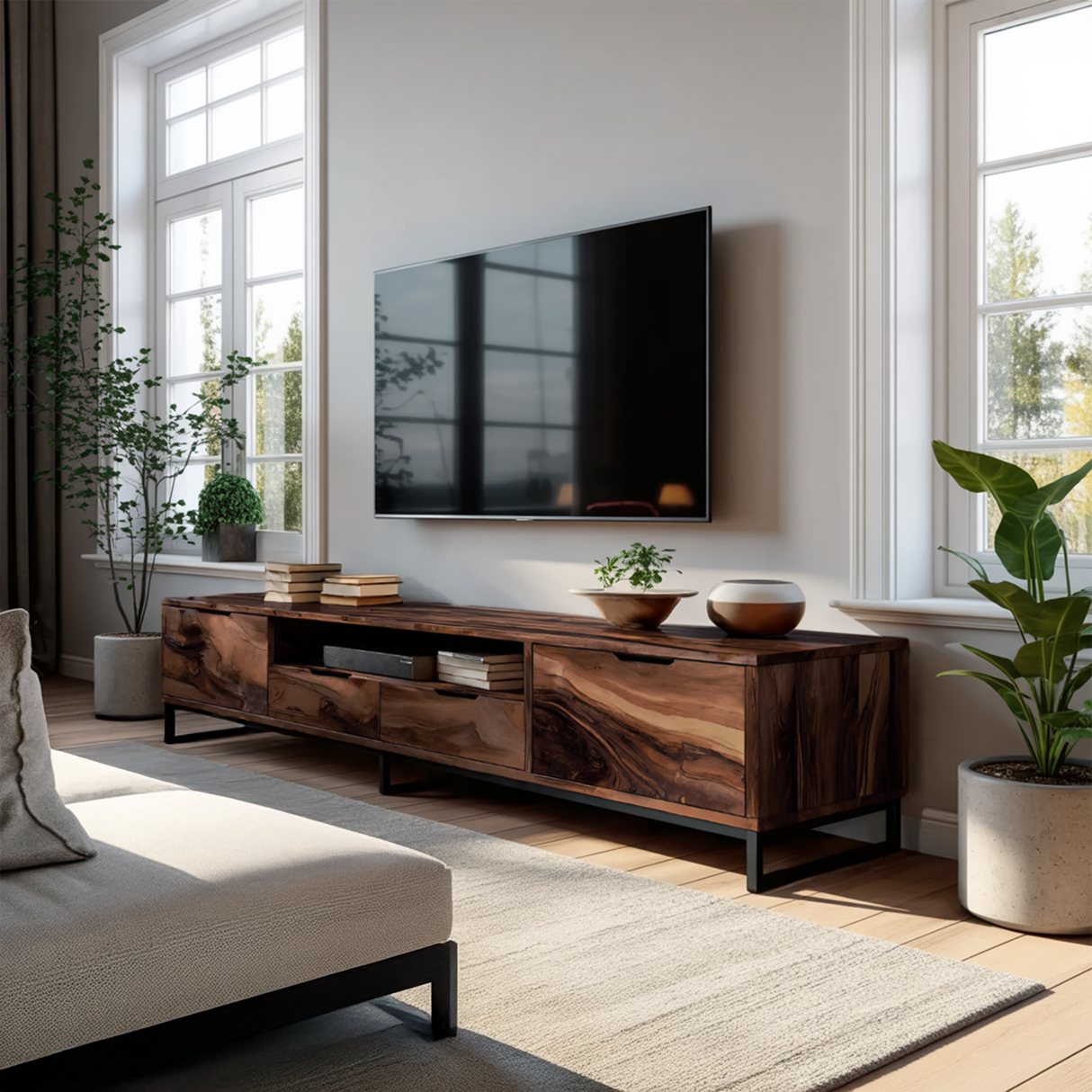 Modern TV Stand With Functional Storage For Living
