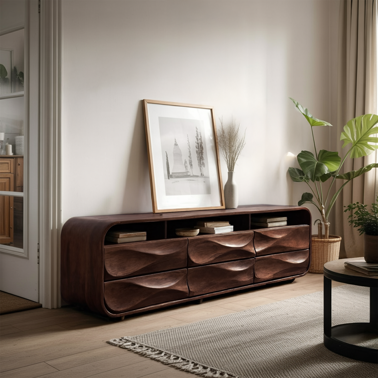 Minimalist Sideboard With Drawers And Storage For Living
