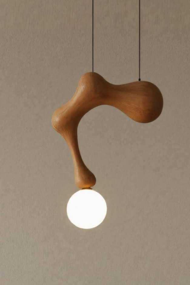 Modern Organic Pendant Light With Sculptural Form For Dining Room