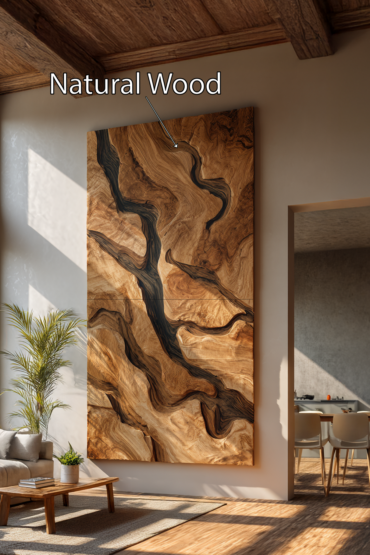 Handcrafted Wooden Wall Art Sculpture For Bedroom