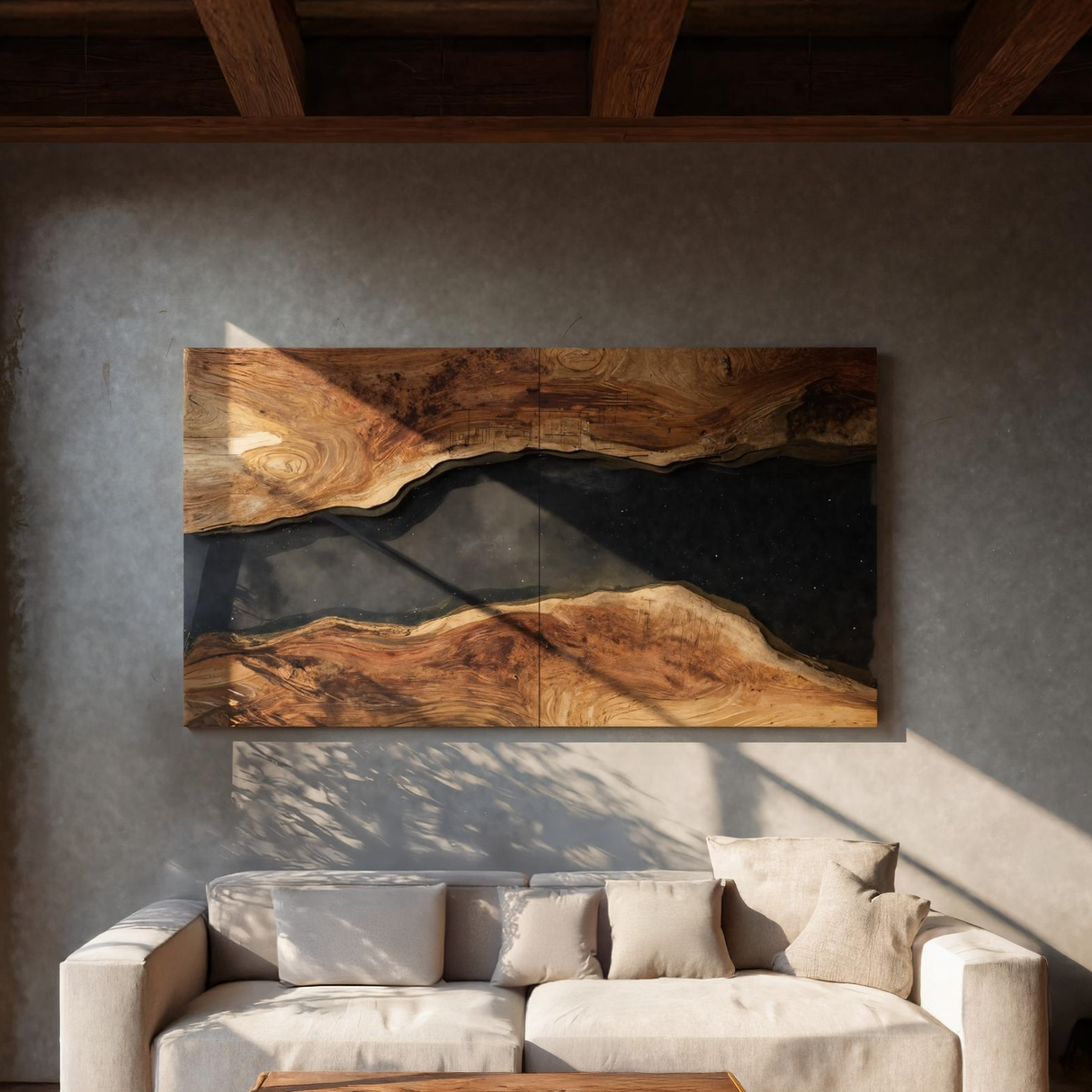 Farmhouse Solid Wood Wall Sculpture For Living Room