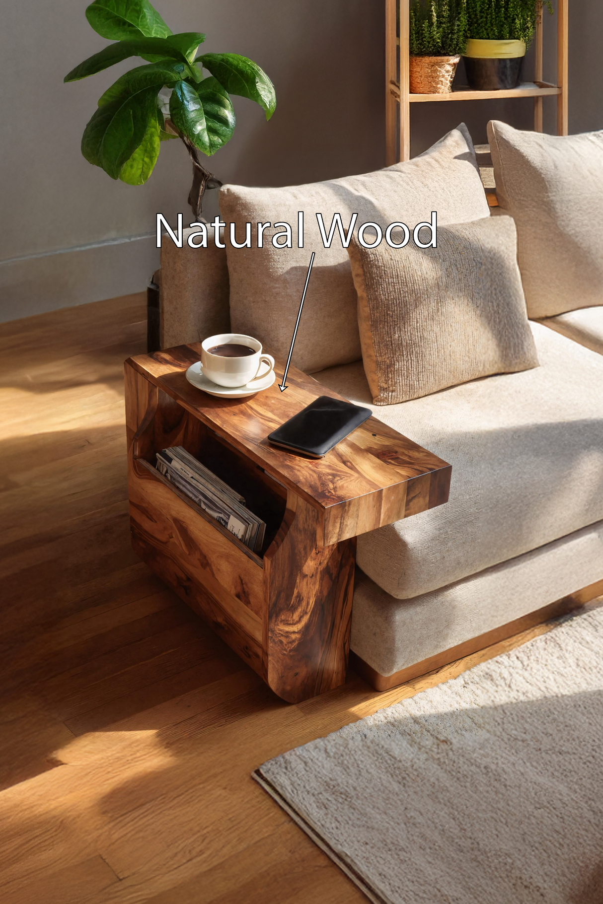 Farmhouse Solid Wood Armrest For Living Room Design