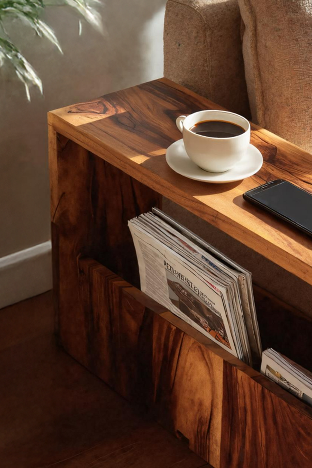 Modern Live Edge Side Table For Furniture Decoration