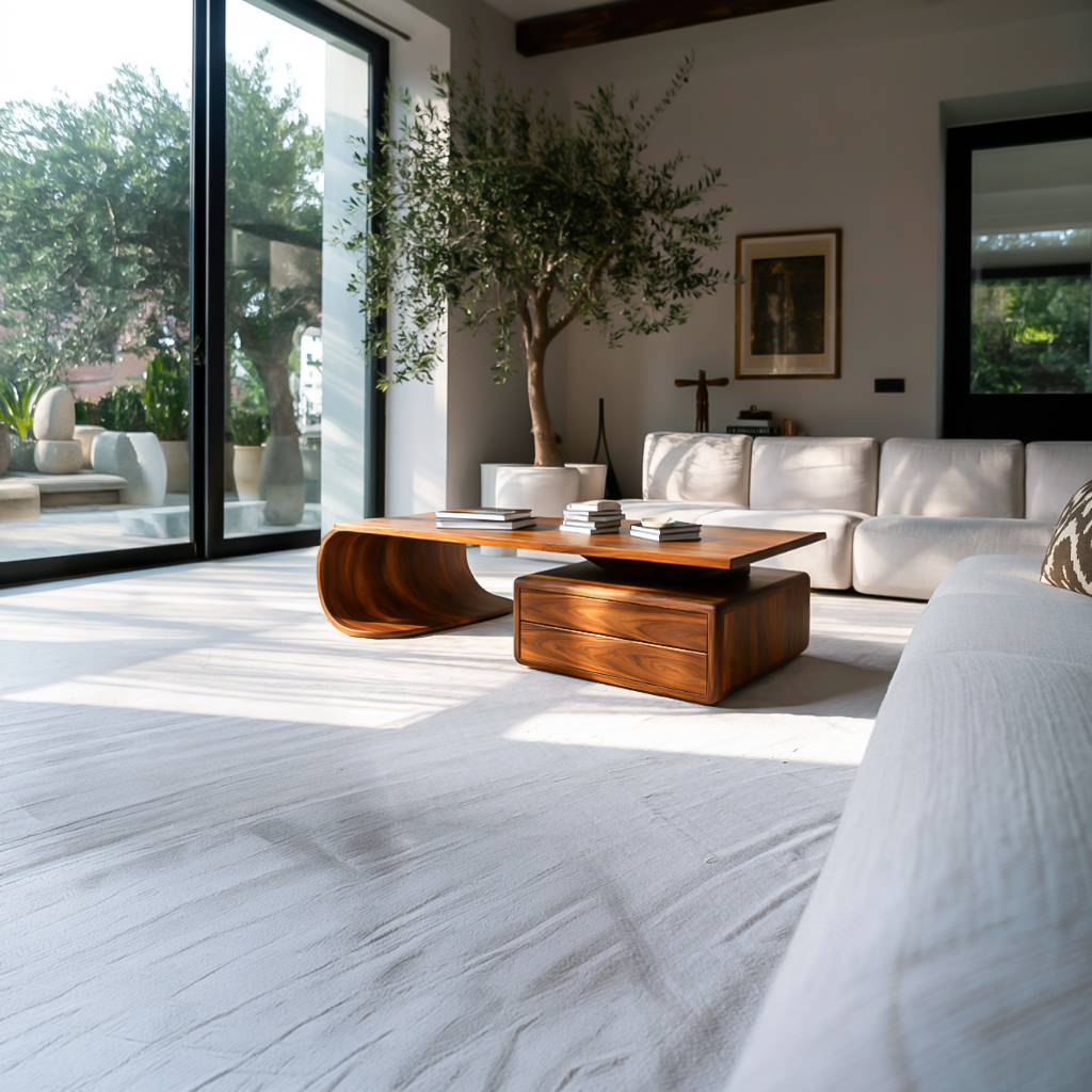 Minimalist Coffee Table With Drawer For Living Decor