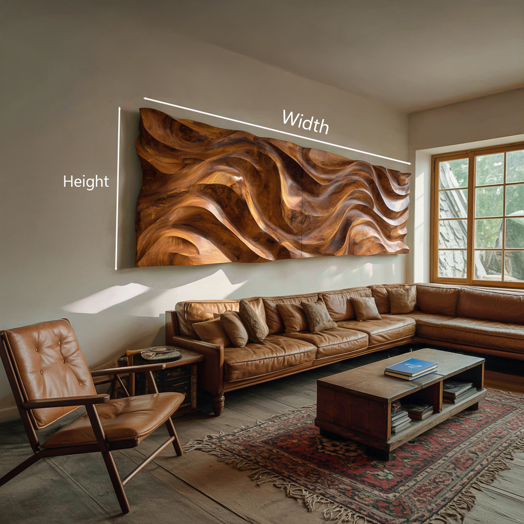 Organic Wavy Wooden Wall Art For Luxury Interiors