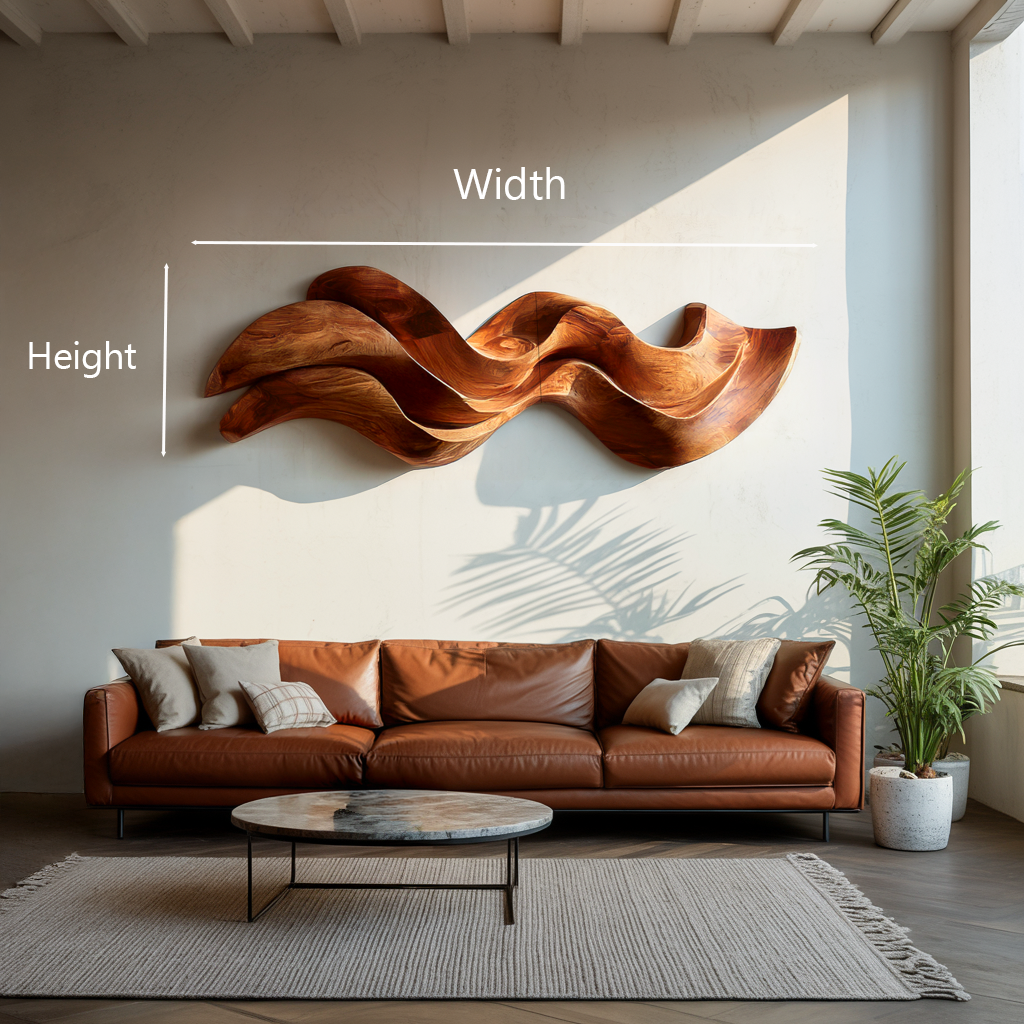Organic Flowing Wooden Wall Art For Home Styling