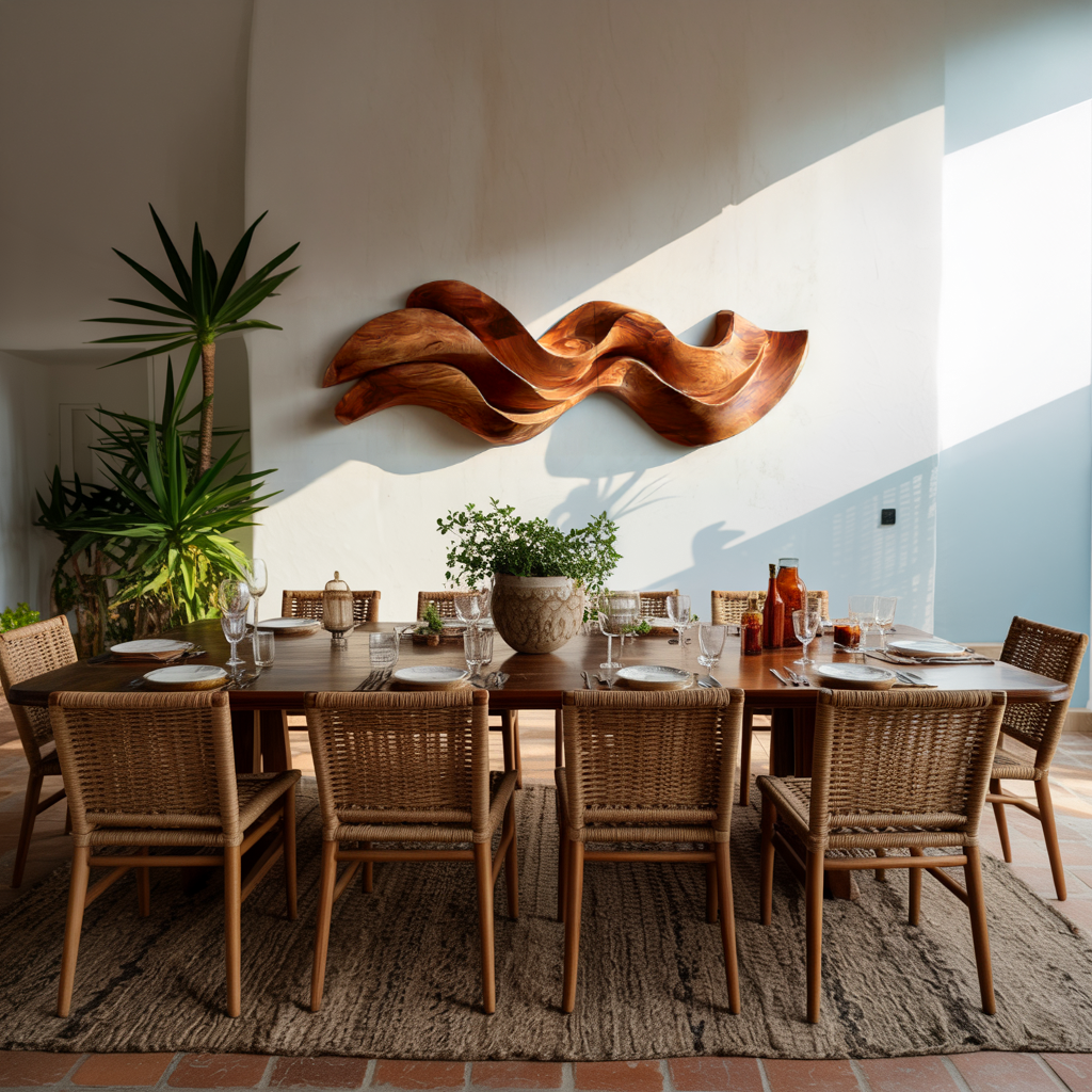 Organic Flowing Wooden Wall Art For Home Styling