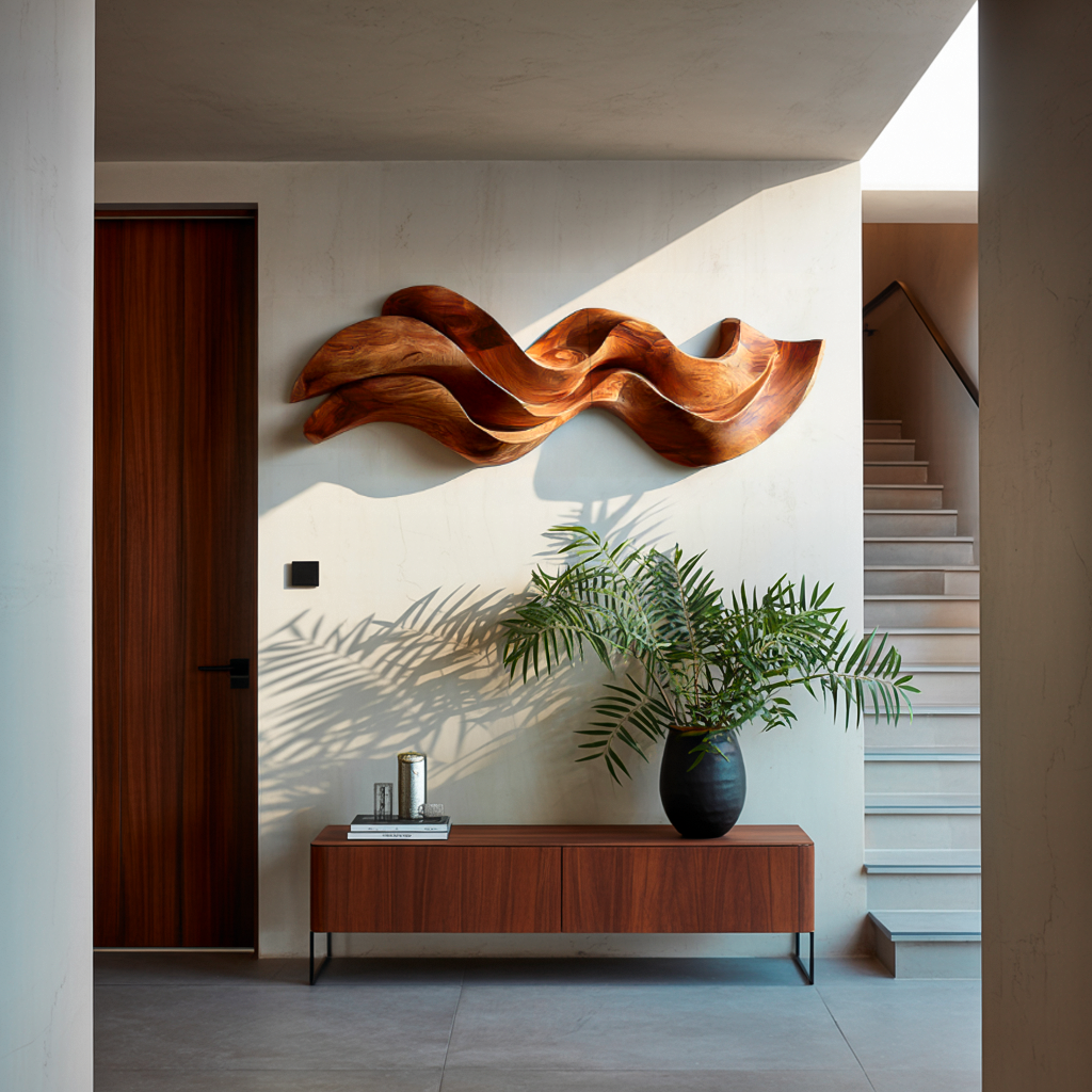 Organic Flowing Wooden Wall Art For Home Styling