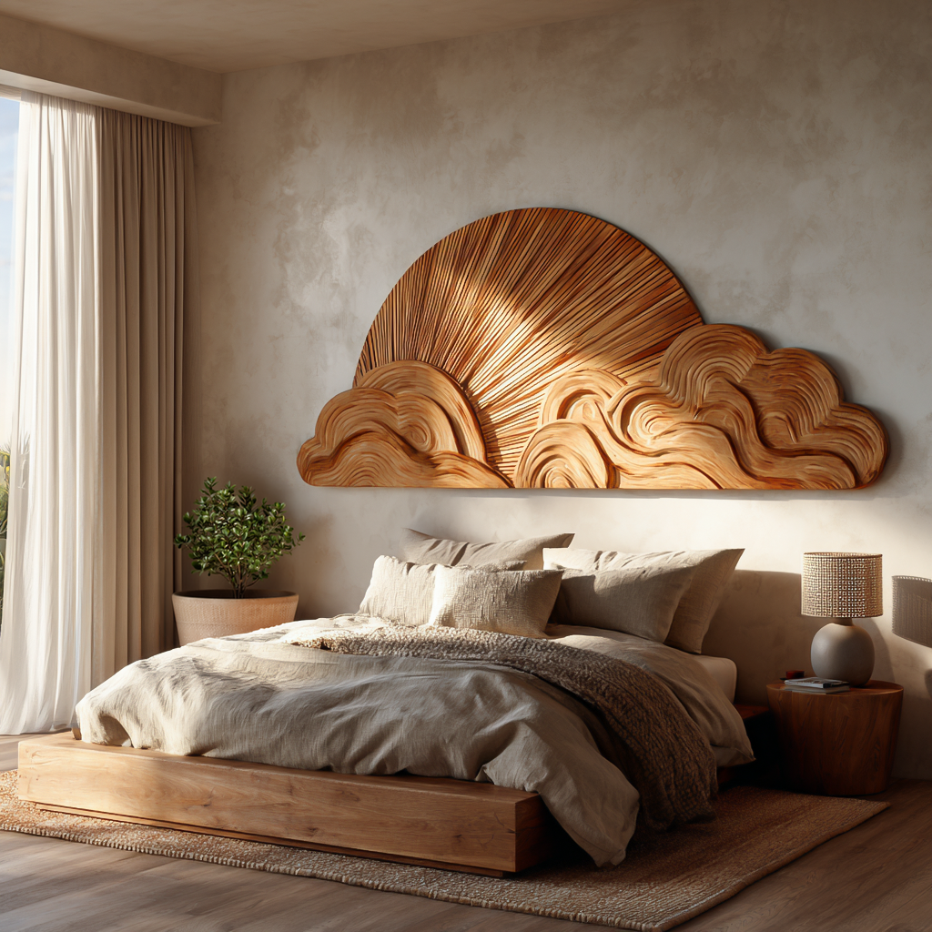 Contemporary Wooden Cloud Wall Art For Wall Decor
