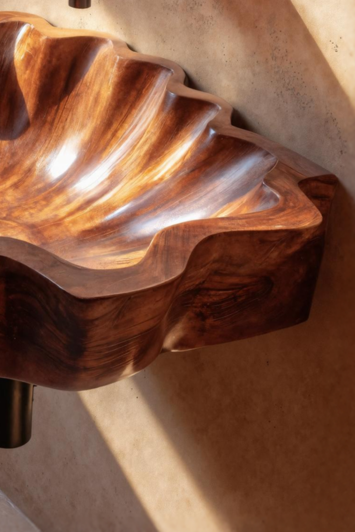 Modern Wooden Live Edge Wood Basin For High End Furniture Decor