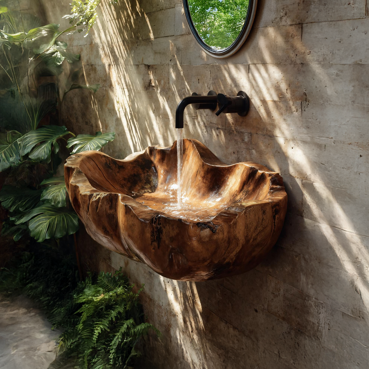 Modern Solid Wood Wash Basin For Luxury Bedroom Furniture Decor