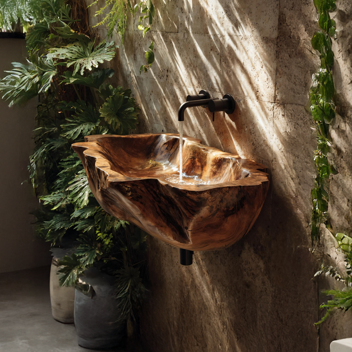 Farmhouse Solid Wood Wash Basin For Cozy Bedroom Furniture Design