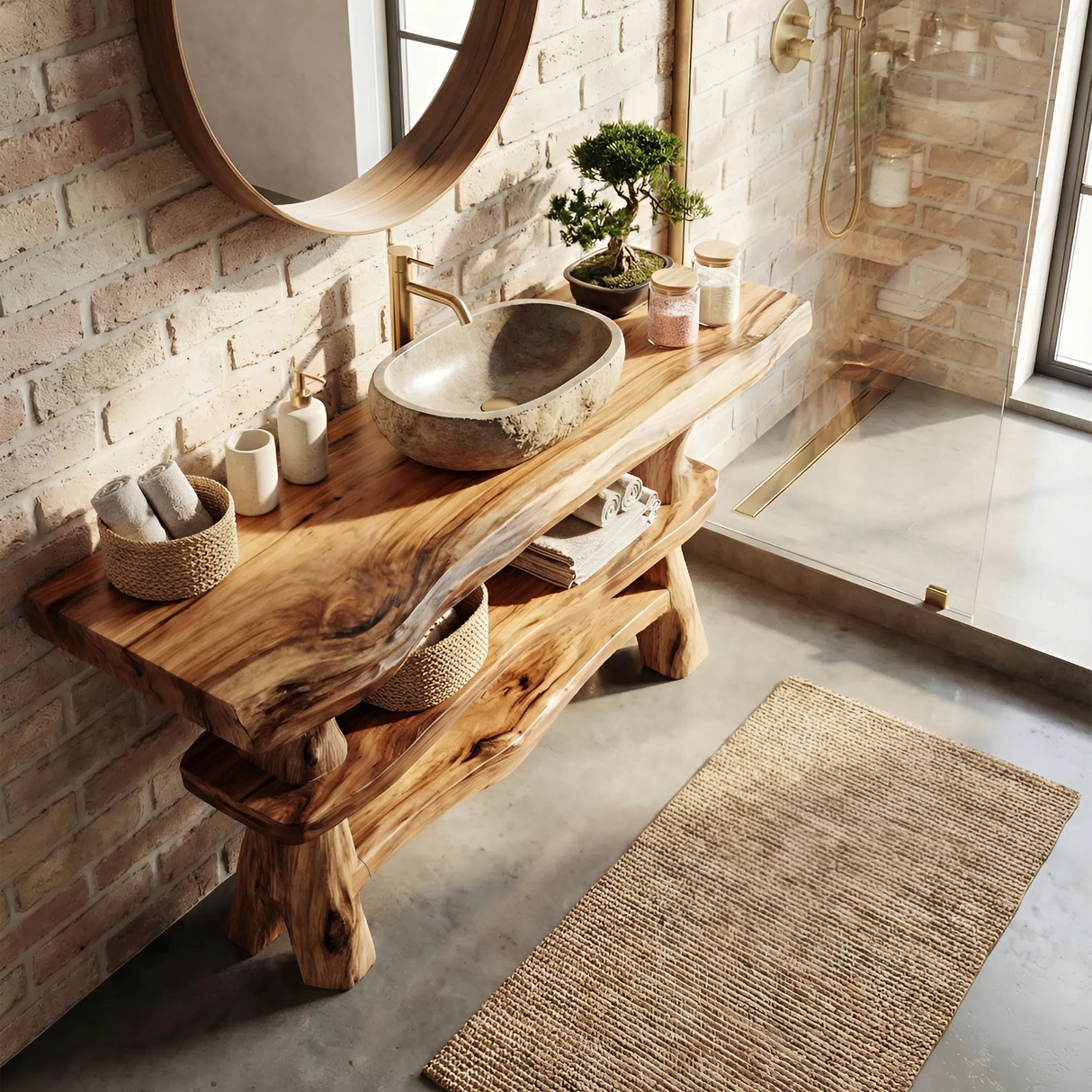 Modern Handmade Sink Vanity For Family Bathroom