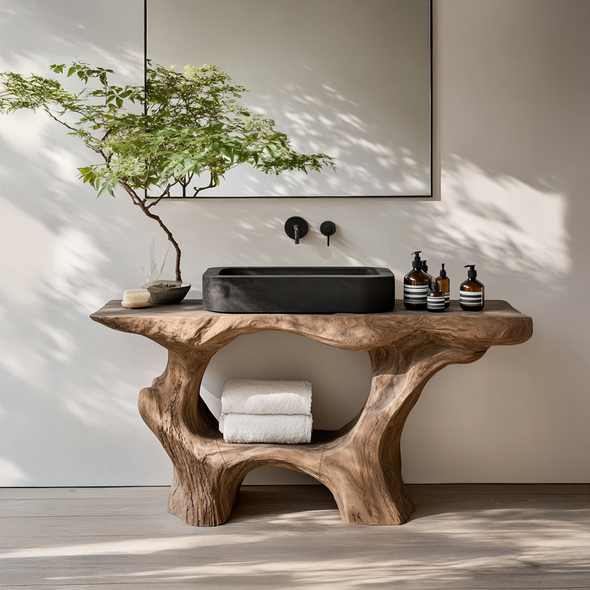 Farmhouse Solid Wood Vanity For Rustic Bathroom Decor