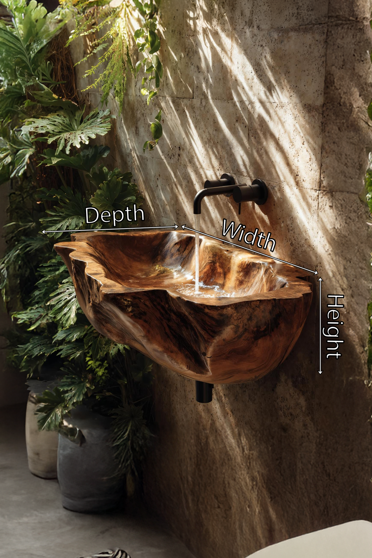 Farmhouse Solid Wood Wash Basin For Cozy Bedroom Furniture Design