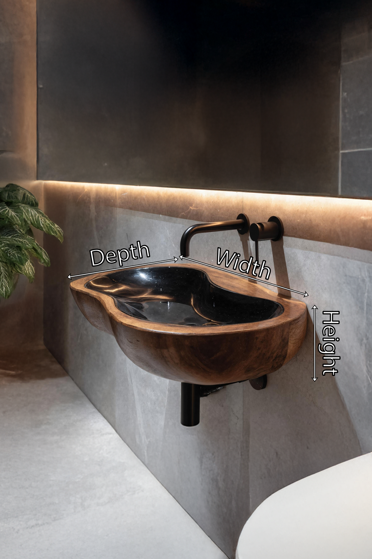 Farmhouse Solid Wood Wash Basin For Rustic Bathroom Vanity Decor