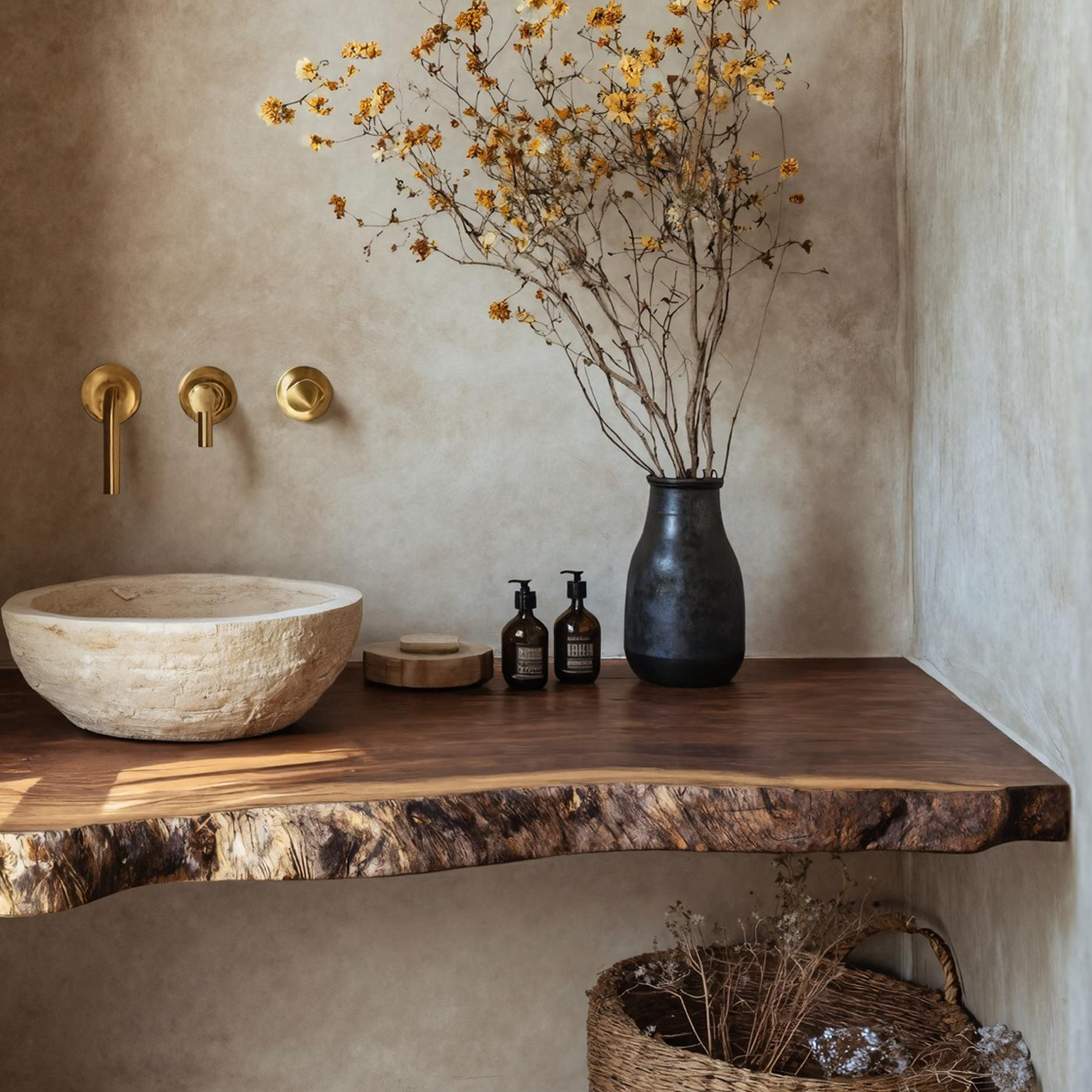 Farmhouse Wooden Vanity For Bathroom Decor