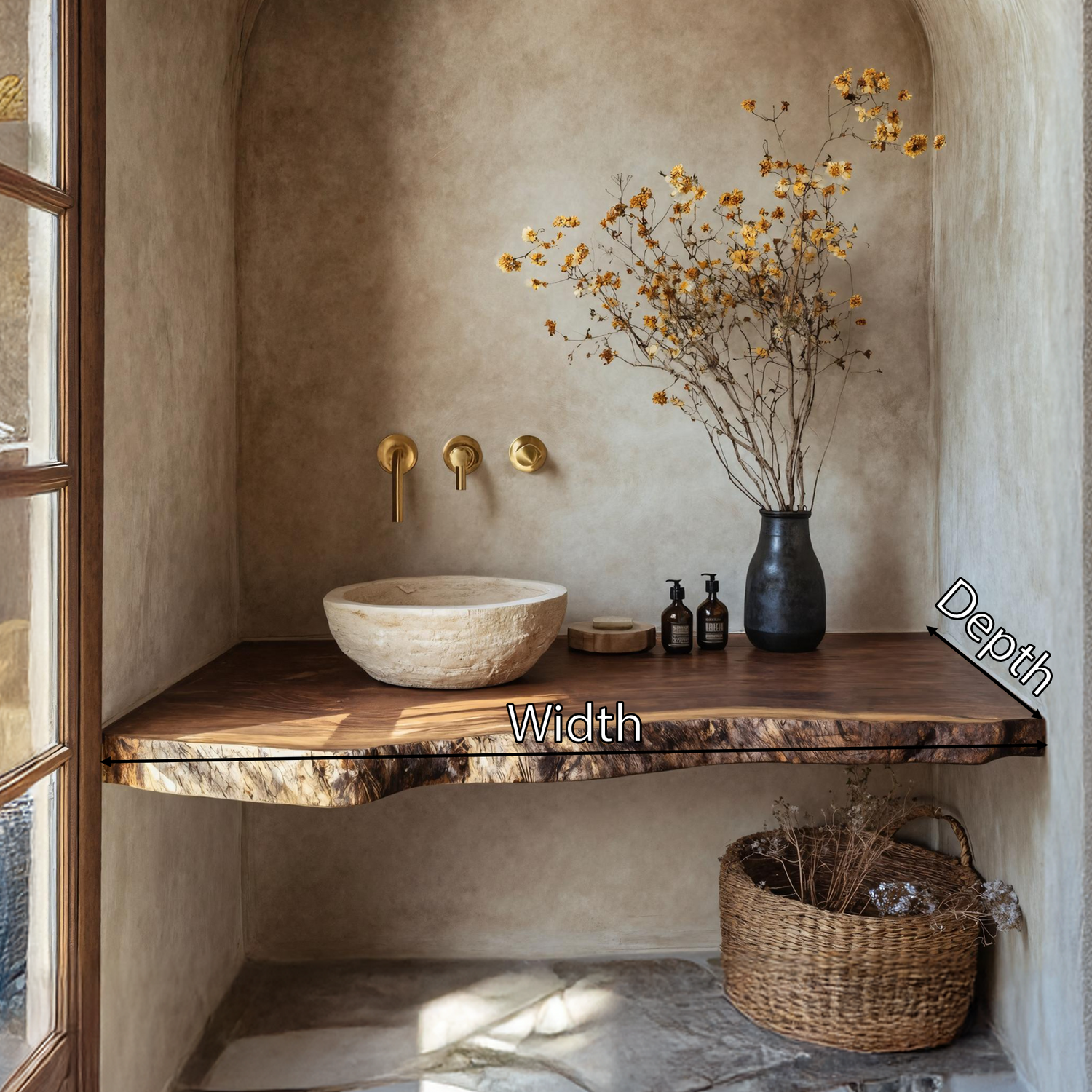 Farmhouse Wooden Vanity For Bathroom Decor