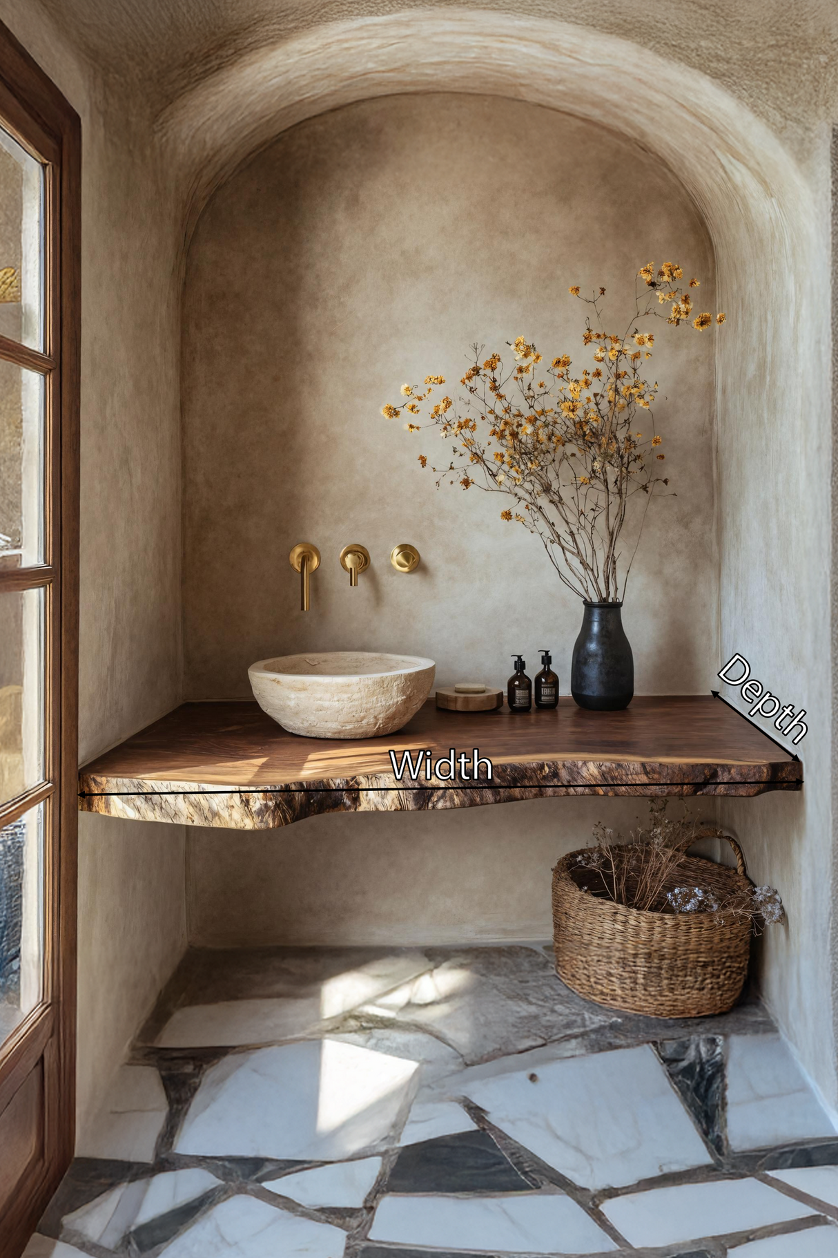 Farmhouse Wooden Vanity For Bathroom Decor