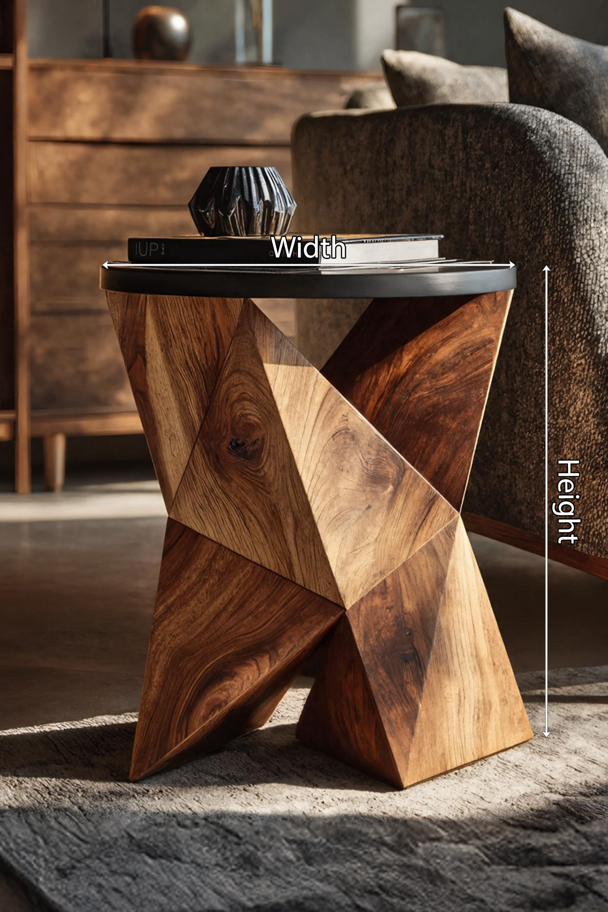 Handcrafted Wooden Side Table For Designer Entryway