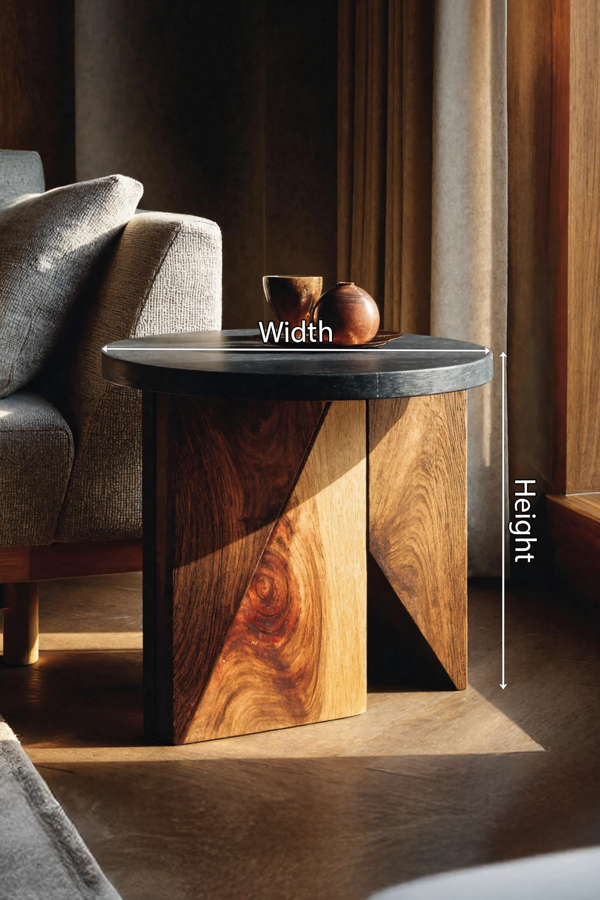 Farmhouse Solid Wood End Table For Cozy Bedside Table