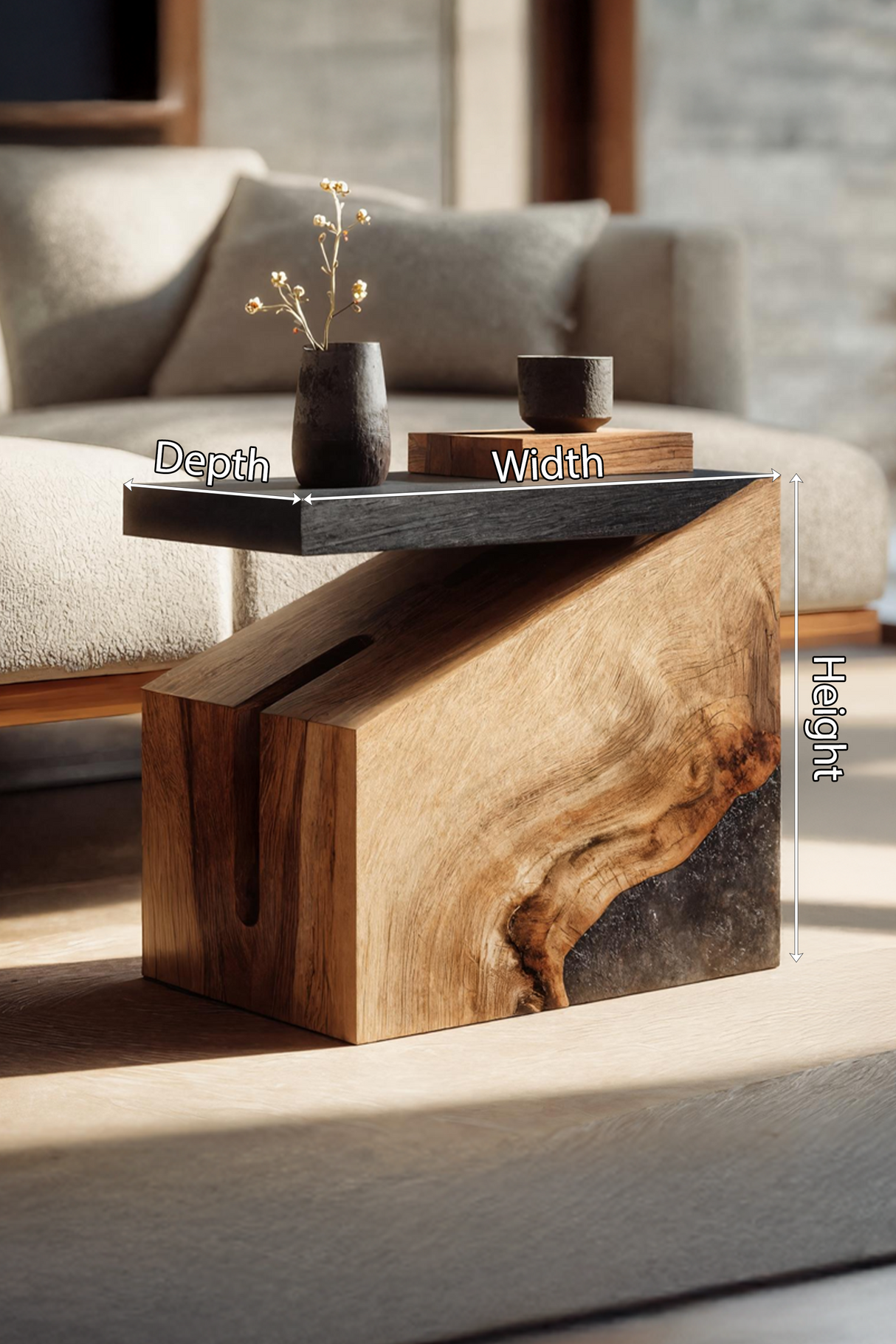 Mid Century Solid Wood End Table For Furniture Decoration